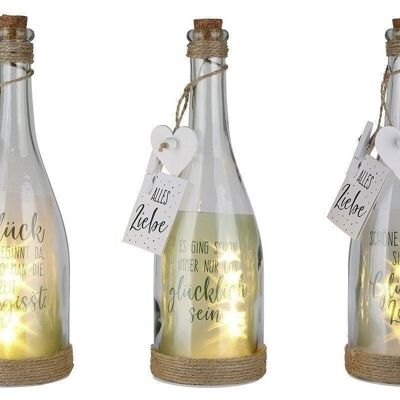 Glass 5-LED sparkling wine bottle p.Luck VE 18 so1362