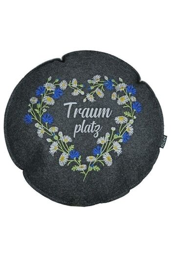 Coussin feutre fleurs sauvages rond VE 6 so1376 4