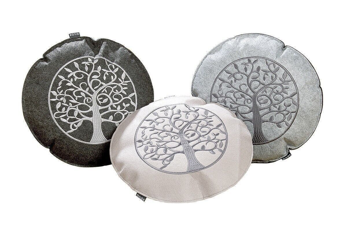 Filz Sitzkissen Lebensbaum rund VE 6 so1377