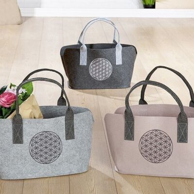 Felt bag flower of life VE 3 so1380