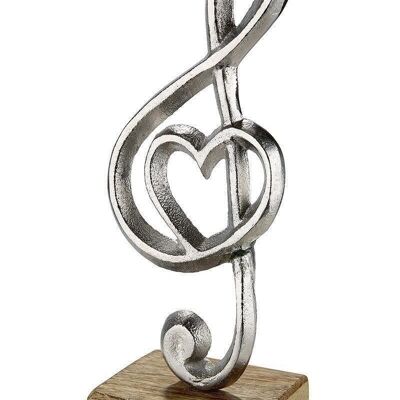 Aluminum clef with heart VE 61430