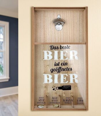 Jeu de capsules de bouteilles en MDF "BEER is" VE 21445 1