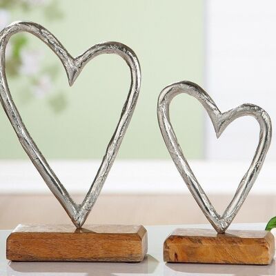 aluminum heart a. Wooden base VE 81512