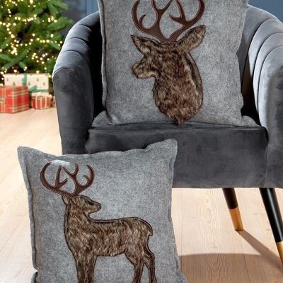 Coussin feutre cerf "peluche" VE 4 so1527