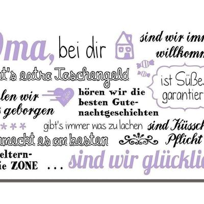 Brettch "Oma, bei dir sind wir... VE 61607