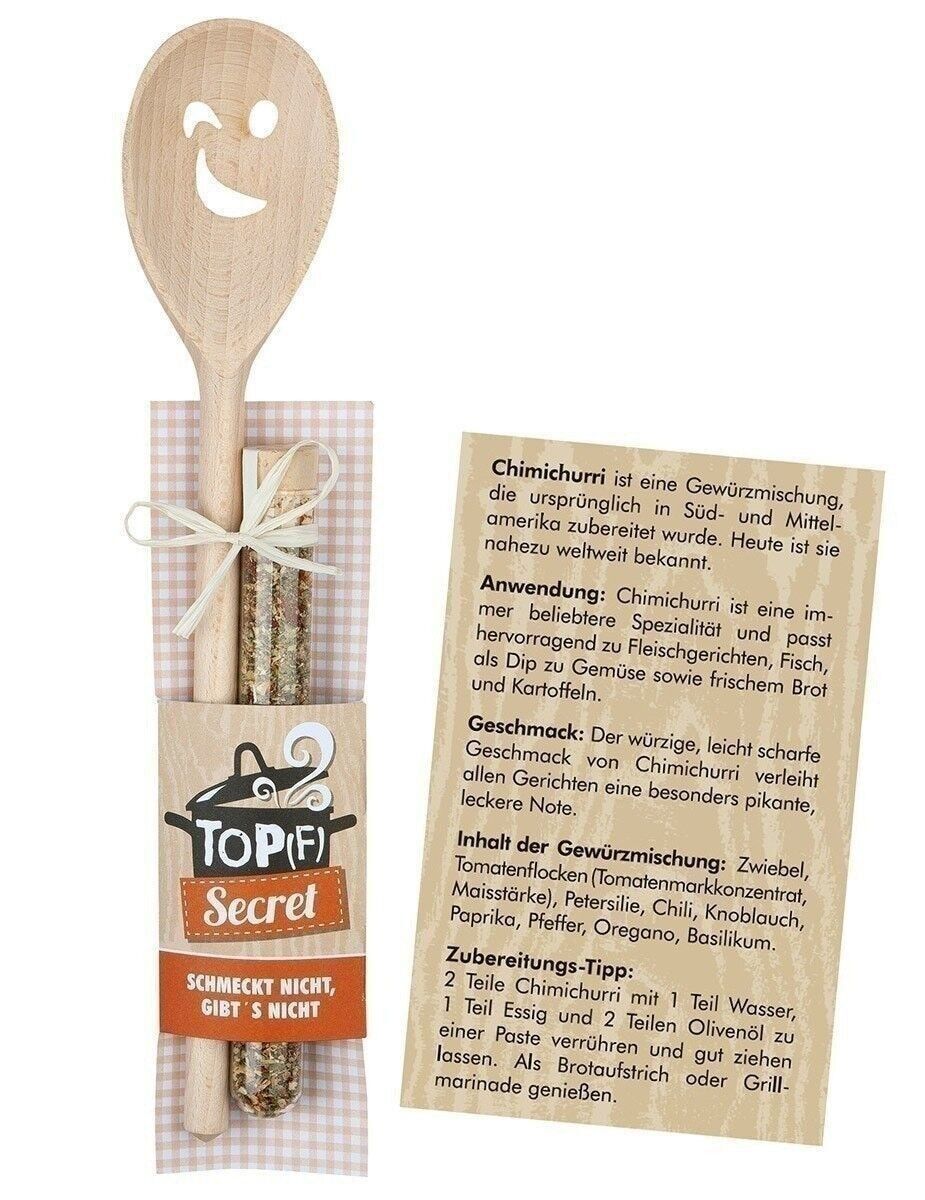 Cucchiaio da cucina in legno + mix di spezie VE 61612