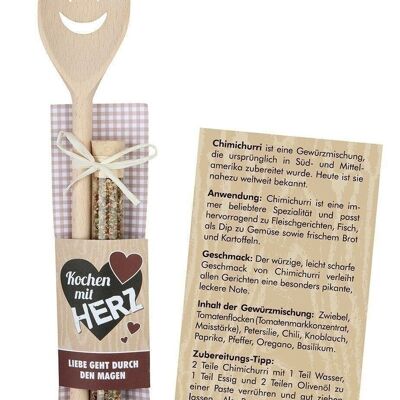Wooden cooking spoon + spice mix VE 61615