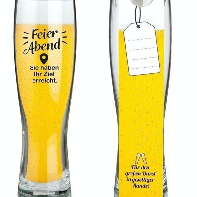Glass wheat beer glass "after work" VE 6 1628