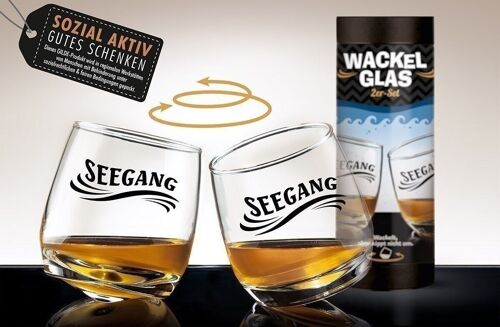 Glas Wackelglas"Seegang"2er-Set VE 31630