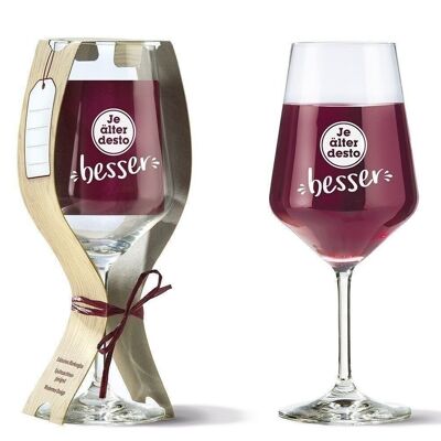 Glass wine glass "The older the more... VE 6 1642