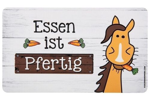 Brettch "Essen ist pfertig" VE 61653