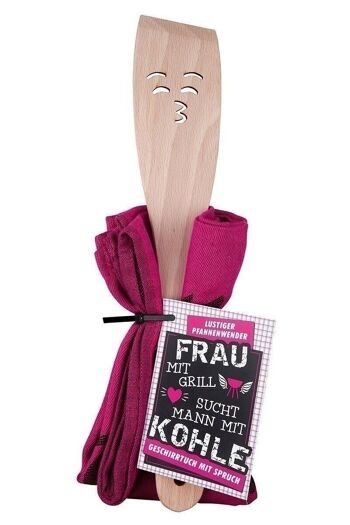 Spatule en bois+torchon VE 61716 3