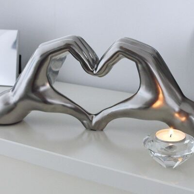 Ceramic large hand "Heart" VE 21728