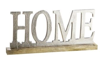 Lettrage en aluminium "HOME" sur Holzb. UE 21862 1