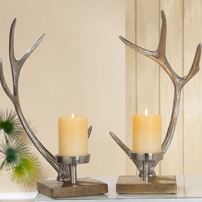 Aluminum candle holder antlers VE 2 so1889