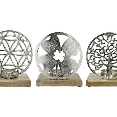 Aluminium tealight albero/fiore/adesivo VE 6 so1976