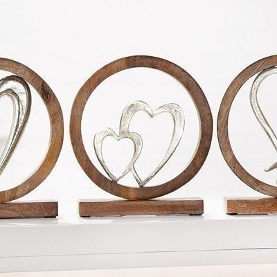 Wood circle hearts VE 6 so1977