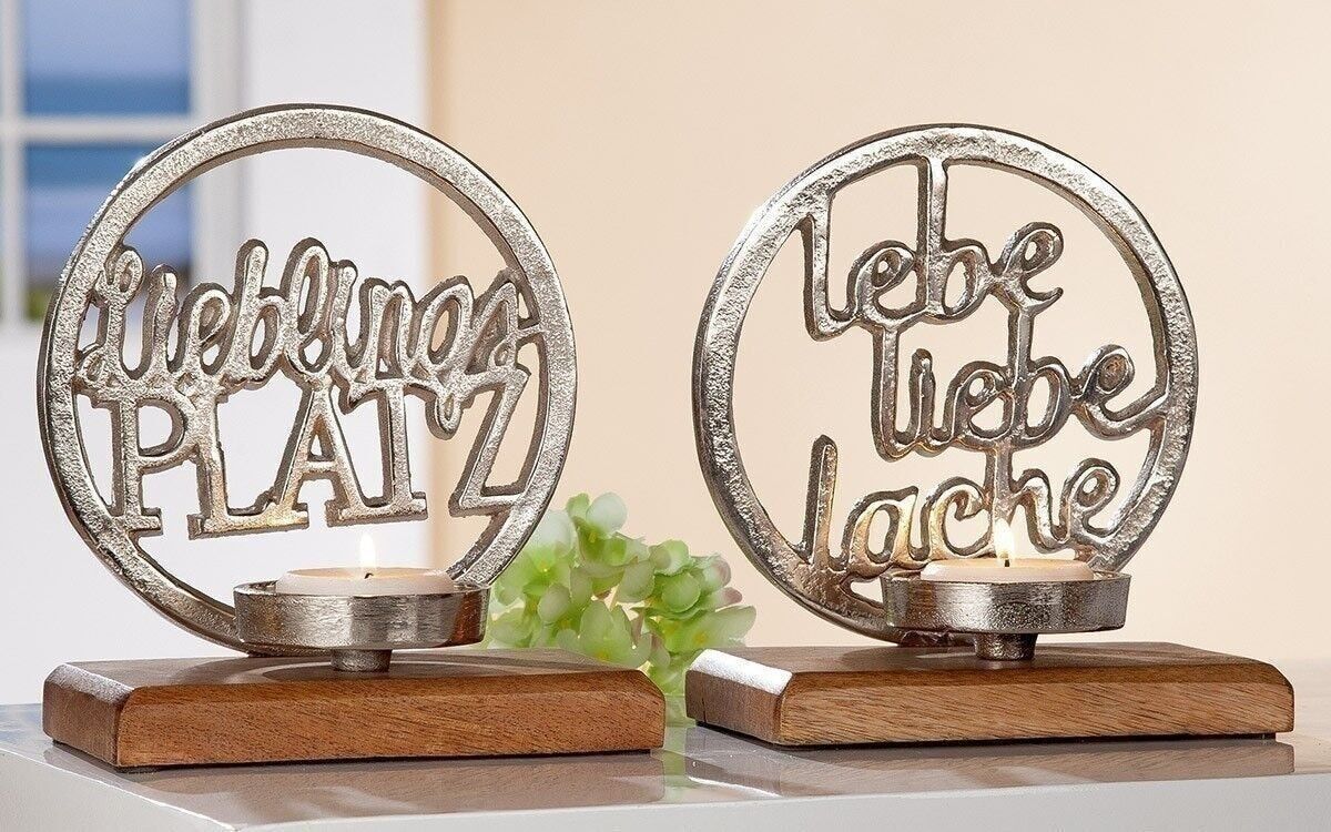 Portacandele in alluminio "Saying" VE 4 so1997