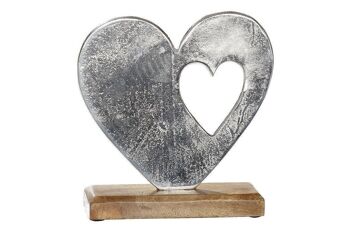 Coeur en aluminium VE 62073 # bois de manguier # coeur # décoration 2