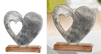 Coeur en aluminium VE 62073 # bois de manguier # coeur # décoration 3
