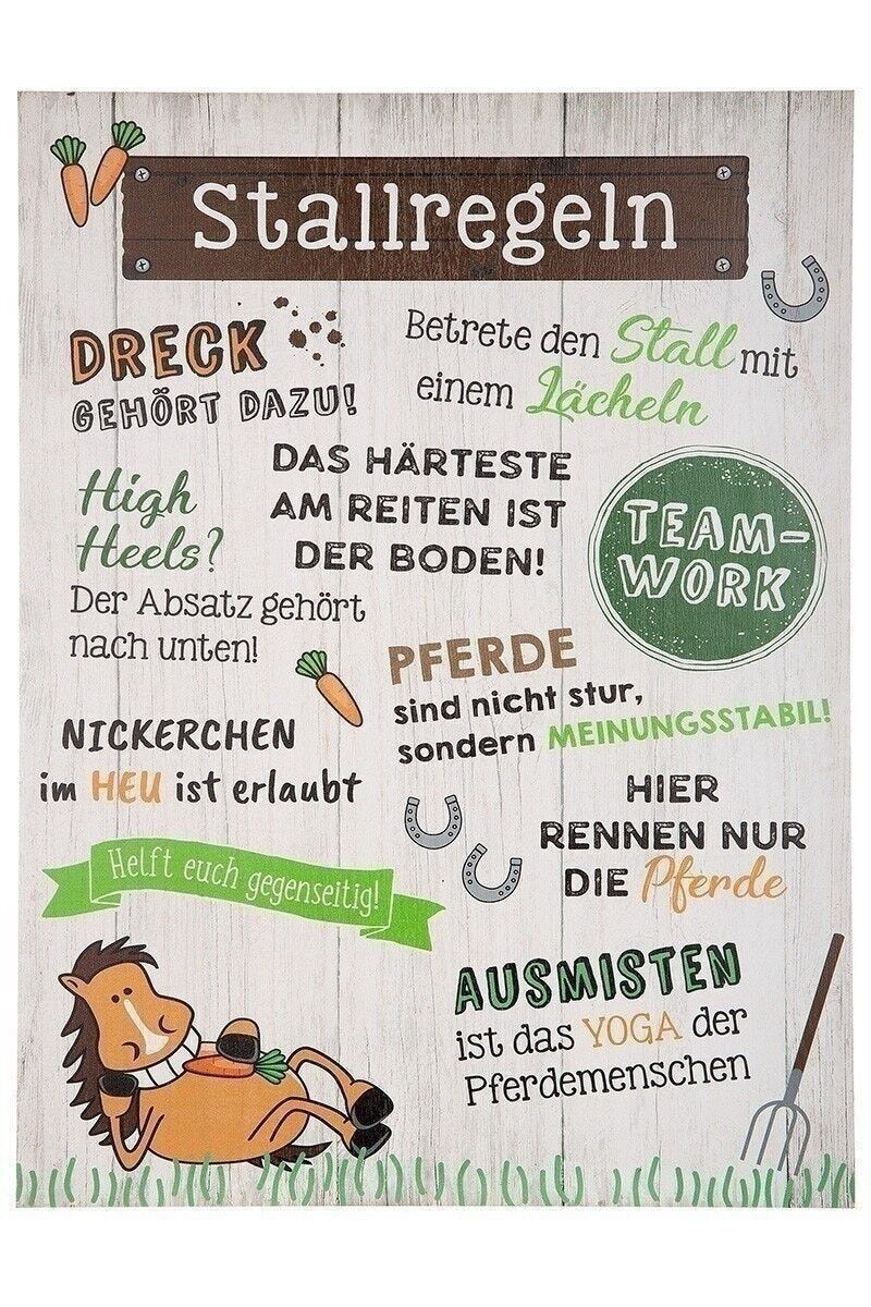 MDF Weisheit "Stallregeln" VE 32126