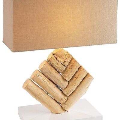 Lampe en bois "Tribe" naturel/blanc 2289