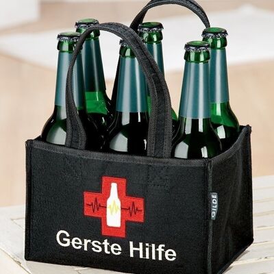 Filz Flaschentas."Gerste Hilfe" VE 62324