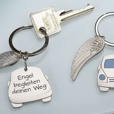 Metal key car with angel wings VE 122351