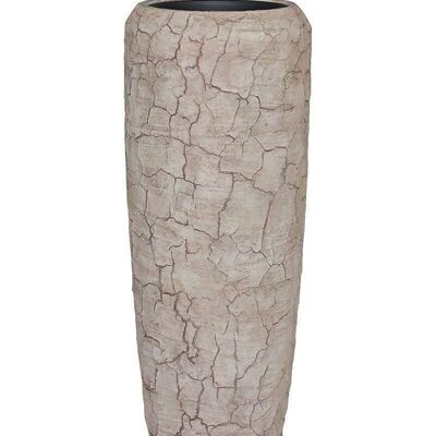 Fibergl decorative vase "Crepa" nature 2411