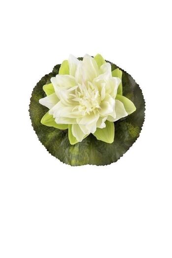 Déco lotus/feuille/flotteur. blanc PU 62780 2