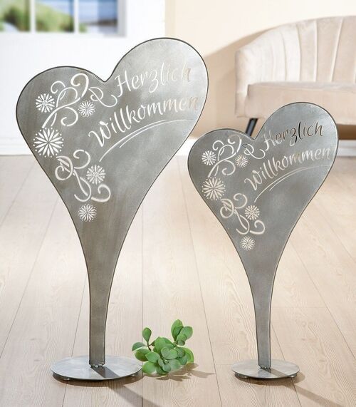 Buy wholesale Metal heart stand.Welcome VE 22979