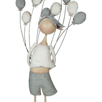 Metal boy with balloons behind VE 23136