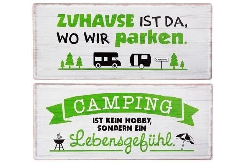 Metall Schild Weisheit "Camping" VE 6 so3185