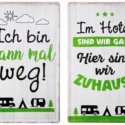 Metall Schild Weisheit "Camping" VE 6 so3186