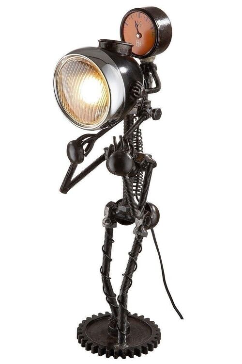 Metall Lampe "Child" silberfarben 3192