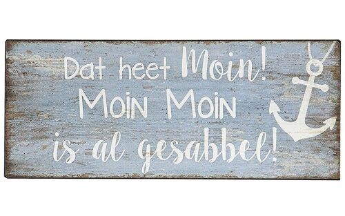 Metall Schild Weisheit "Moin" VE 123199