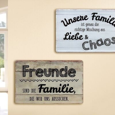 Metall Schild Weisheit "Familie" VE 6 so3251