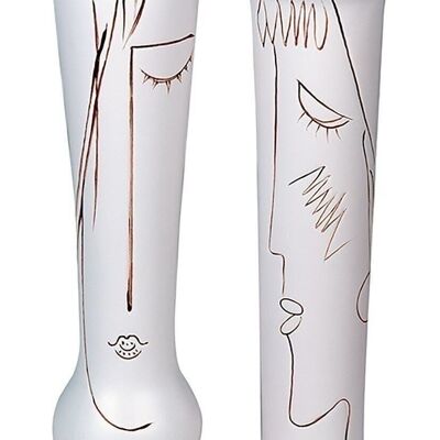 Vase"Art"Keramik,creme-weiß VE 2 so3491