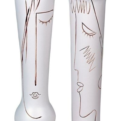 Vase"Art"Keramik,creme-weiß VE 2 so3492