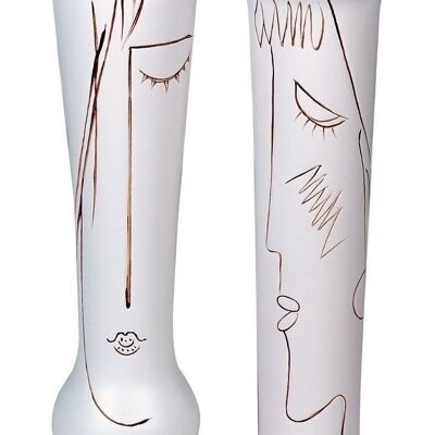 Jarrón de cerámica "Art", blanco crema PU 2 so3492
