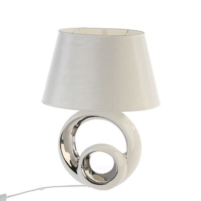 Lampe "Cercles" blanc/argent, L.35cm H.48cm3509