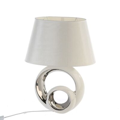 Lampe"Circles"weiss/silber,B.35cm H.48cm3509