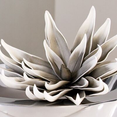 Fiore di schiuma, bianco/grigio VE 63545