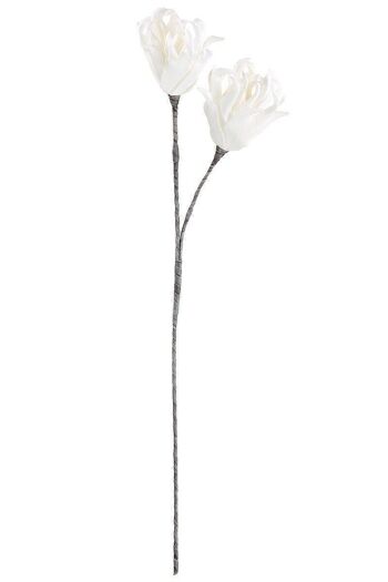 Fleur en mousse, blanche, m.2 fleurs VE 43546 2