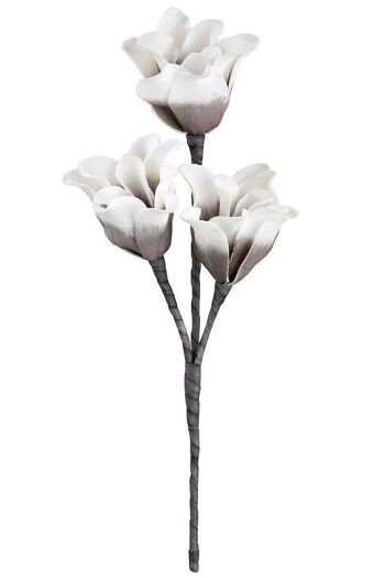 Fleur en mousse "Rumba" blanc/taupe VE 83553 2