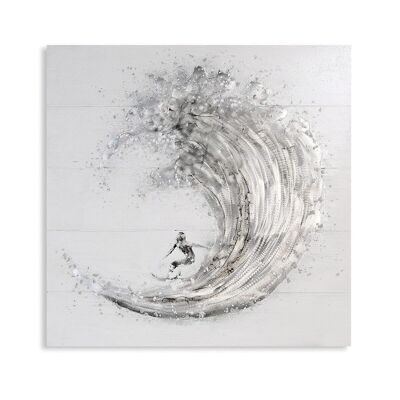 Immagine "Surfer" bianco/grigio/argento 100x1003558