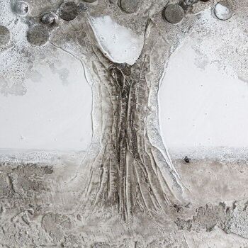 Tableau "Big Tree" blanc/gris/argent 120x90cm3559 4