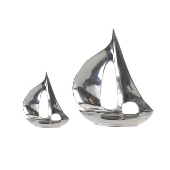 Sculpture en aluminium "Bateau" poli H.35cm3565 2