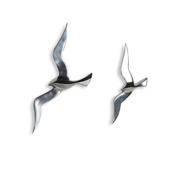 Objet mural "Flying Bird" aluminium poli 48x19cm3567 1