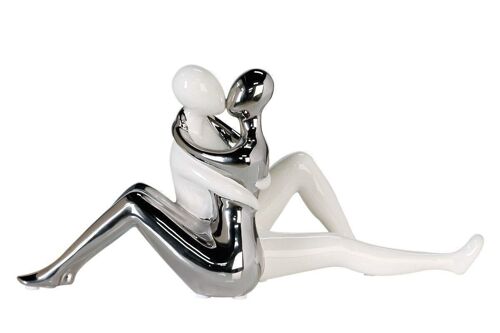 Figur"Liebesgeschichte"weiss/silber VE 23583